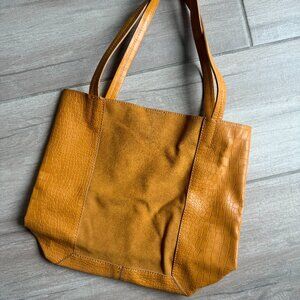 Mustard pocketbook women's purse tote